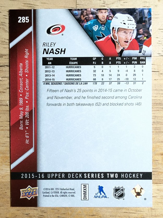 2015-16 Upper Deck #285 Riley Nash