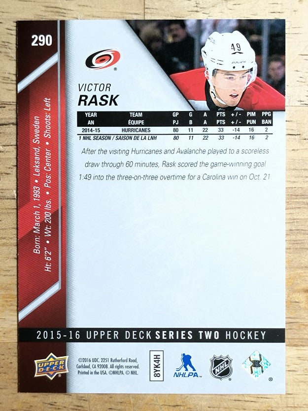 2015-16 Upper Deck #290 Victor Rask