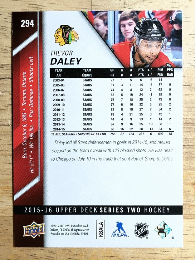 2015-16 Upper Deck #294 Trevor Daley