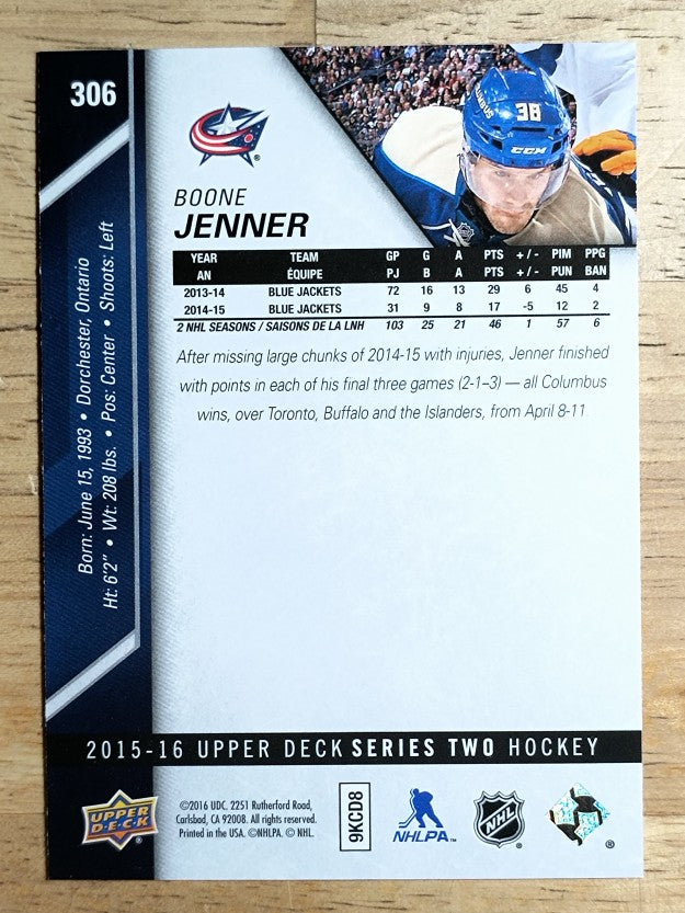 2015-16 Upper Deck #306 Boone Jenner