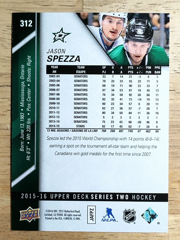 2015-16 Upper Deck #312 Jason Spezza