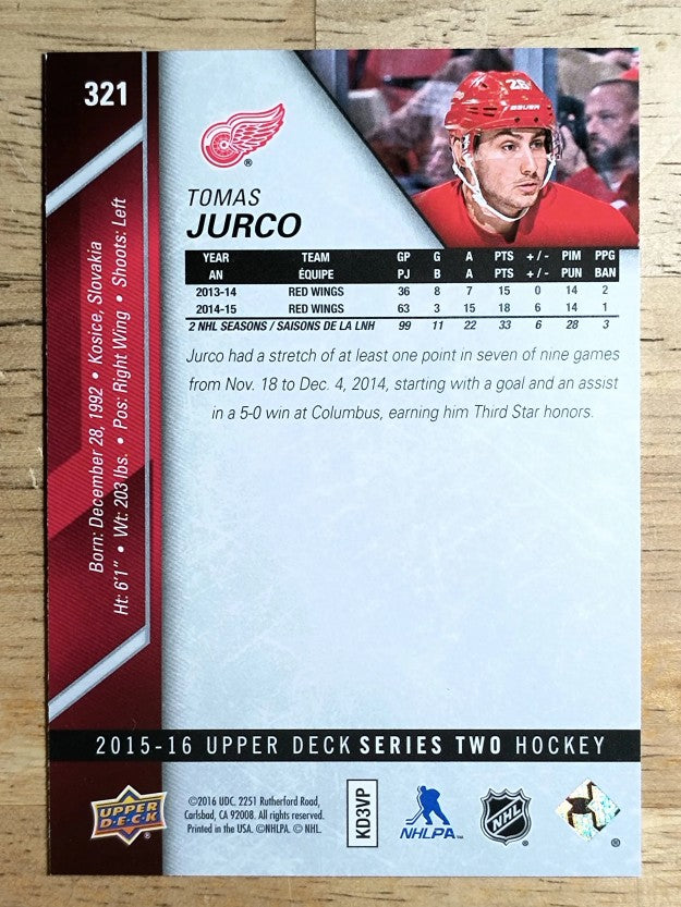 2015-16 Upper Deck #321 Tomas Jurco