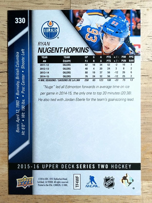 2015-16 Upper Deck #330 Ryan Nugent-Hopkins