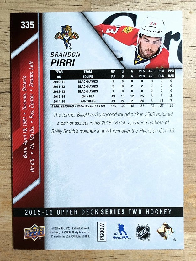 2015-16 Upper Deck #335 Brandon Pirri