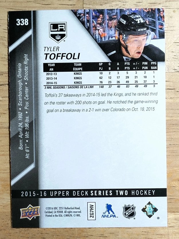 2015-16 Upper Deck #338 Tyler Toffoli