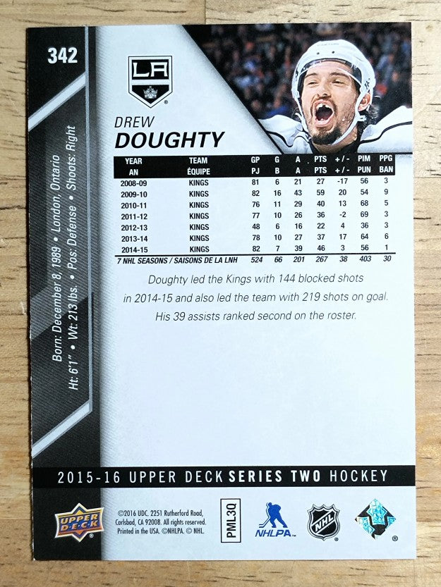 2015-16 Upper Deck #342 Drew Doughty