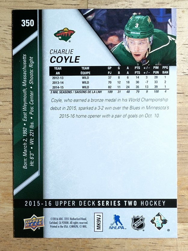 2015-16 Upper Deck #350 Charlie Coyle