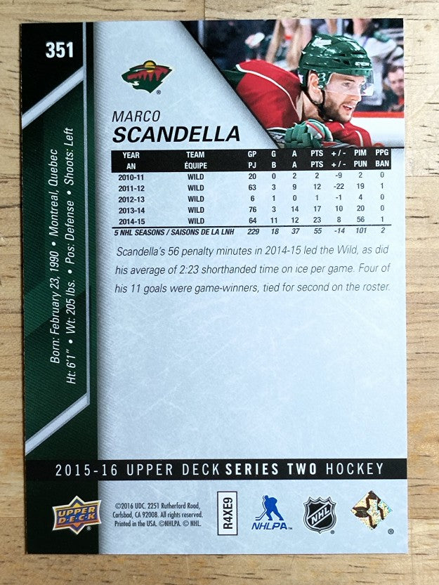 2015-16 Upper Deck #351 Marco Scandella
