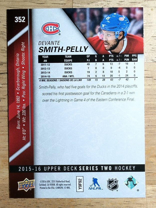 2015-16 Upper Deck #352 Devante Smith-Pelly