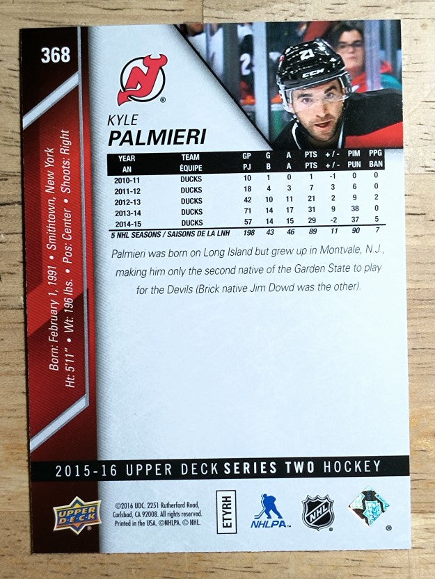 2015-16 Upper Deck #368 Kyle Palmieri