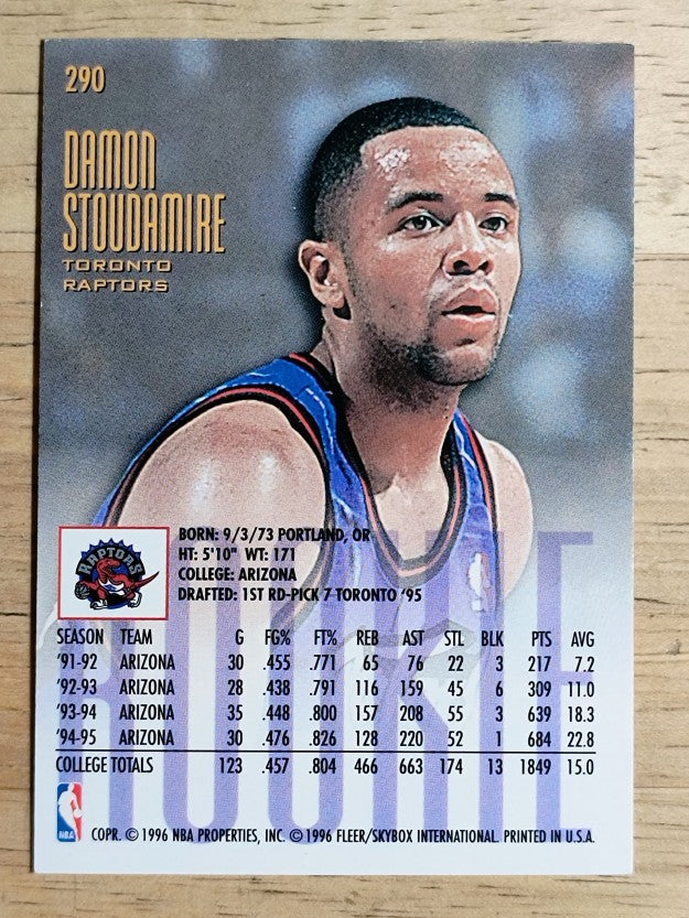 1995-96 Ultra #290 Damon Stoudamire RC