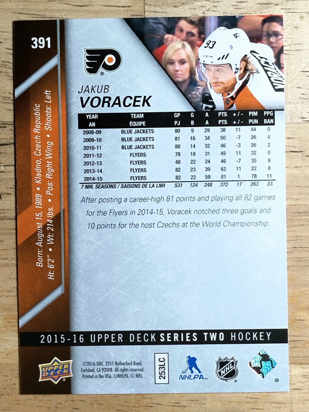 2015-16 Upper Deck #391 Jakub Voracek
