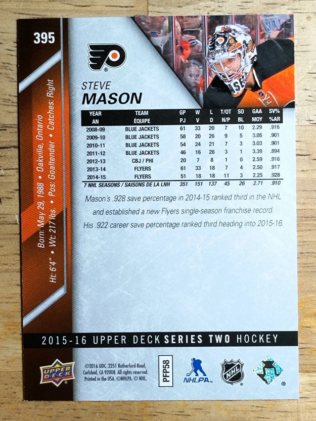 2015-16 Upper Deck #395 Steve Mason