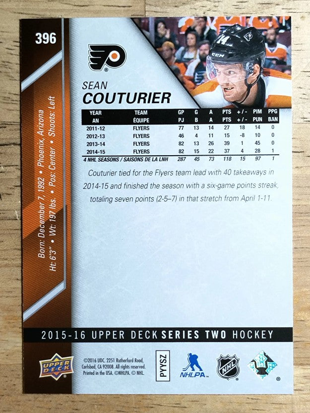 2015-16 Upper Deck #396 Sean Couturier