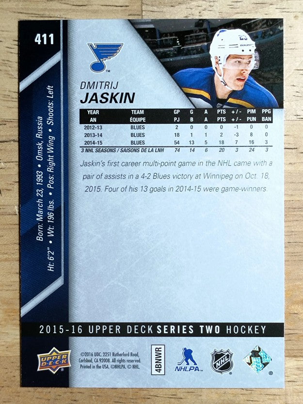 2015-16 Upper Deck #411 Dmitrij Jaskin