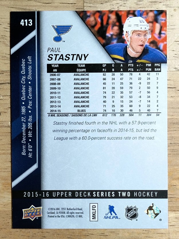 2015-16 Upper Deck #413 Paul Stastny