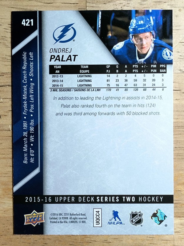 2015-16 Upper Deck #421 Ondrej Palat