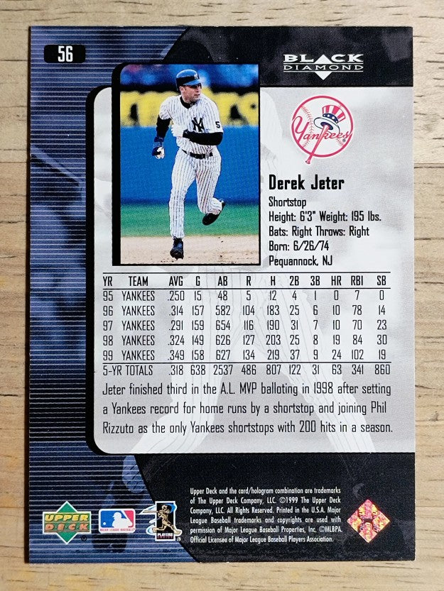 2000 Black Diamond #56 Derek Jeter