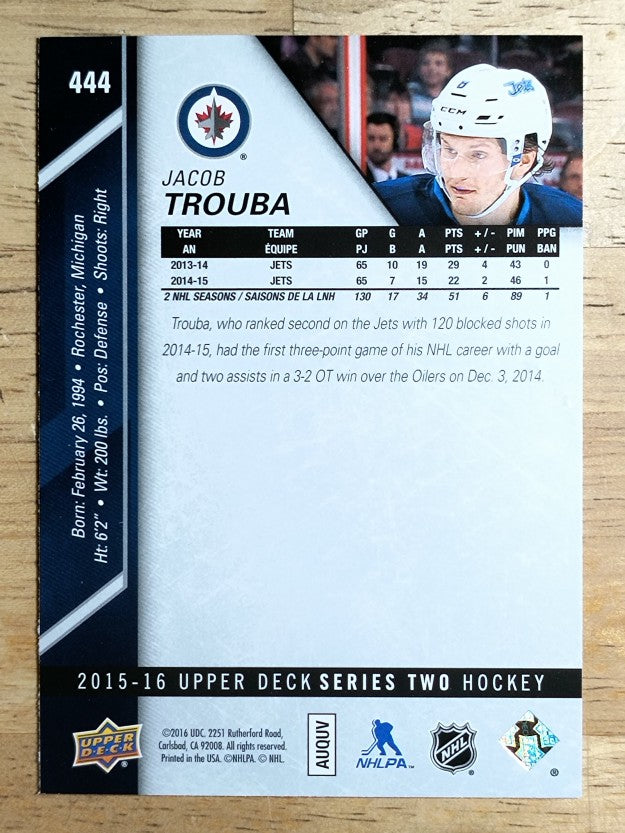 2015-16 Upper Deck #444 Jacob Trouba