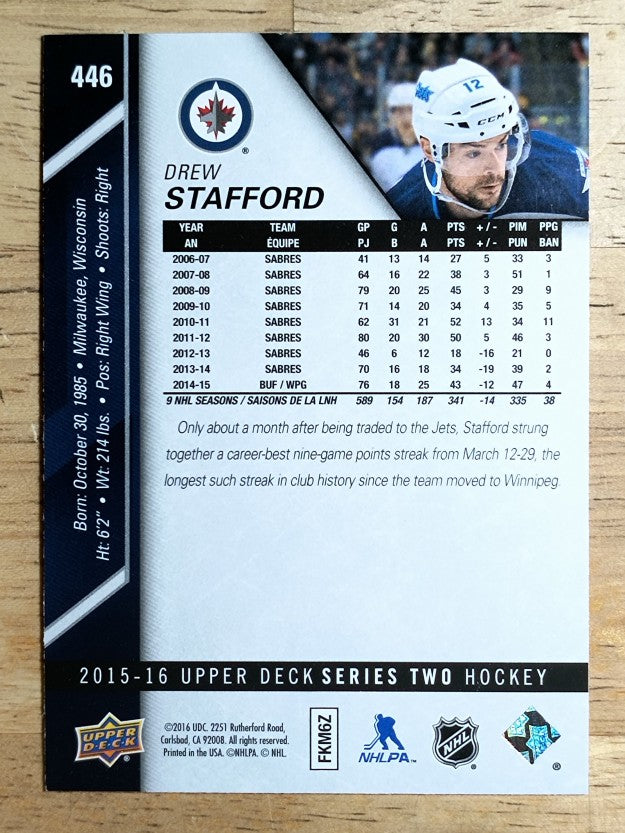 2015-16 Upper Deck #446 Drew Stafford