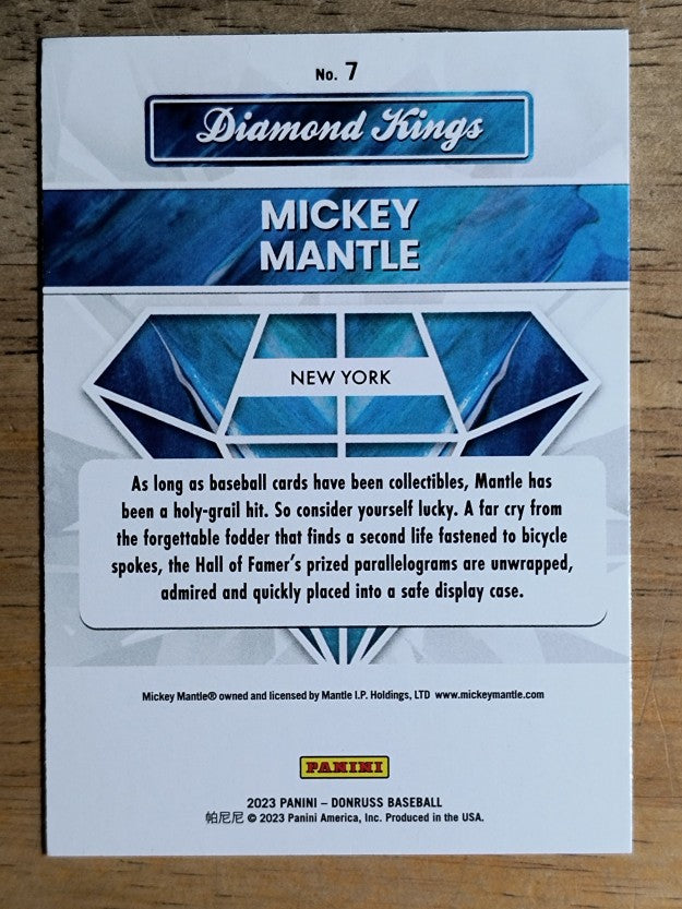 2023 Donruss #7 Mickey Mantle DK