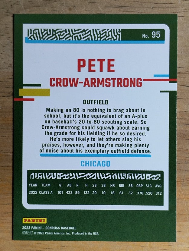 2023 Donruss #95 Pete Crow-Armstrong