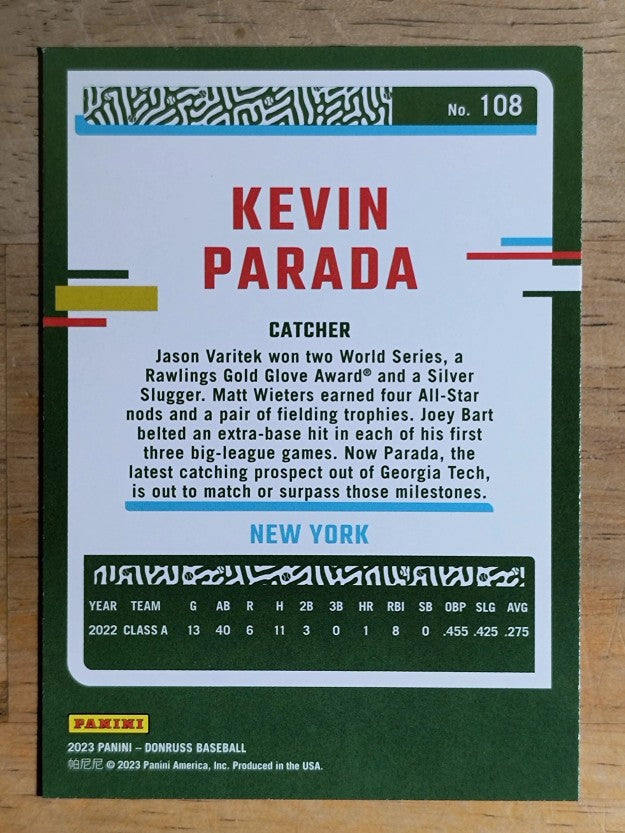 2023 Donruss #108 Kevin Parada