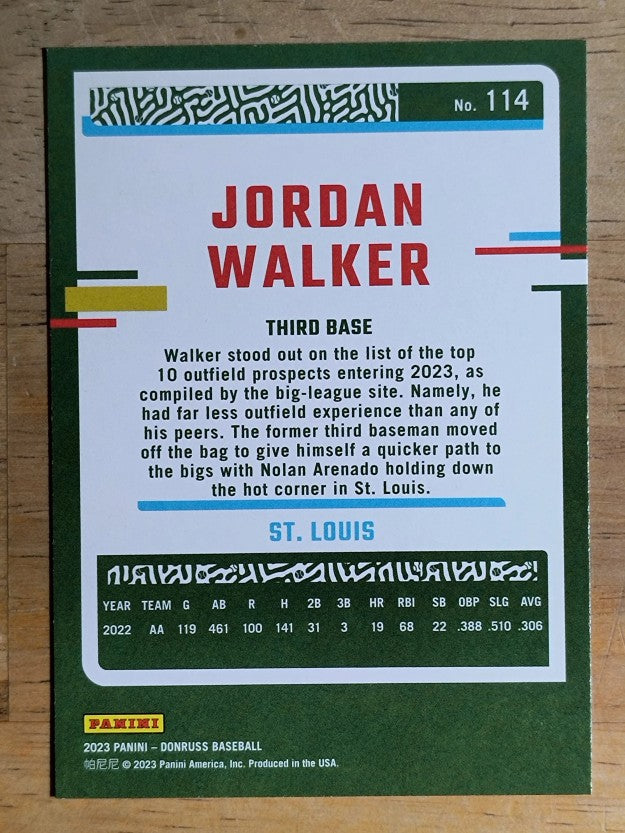 2023 Donruss #114 Jordan Walker