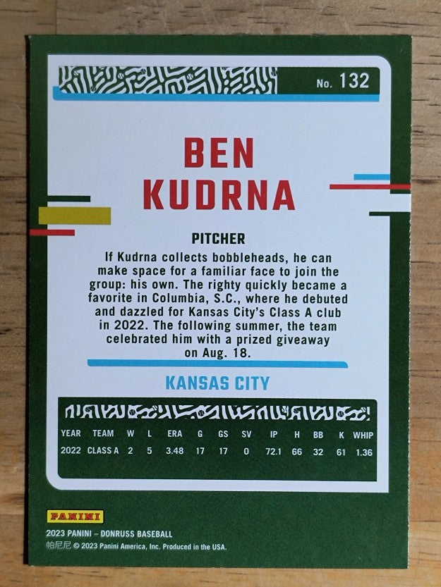 2023 Donruss #132 Ben Kudrna