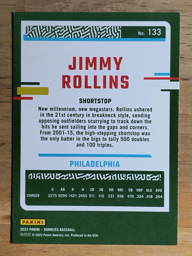 2023 Donruss #133 Jimmy Rollins