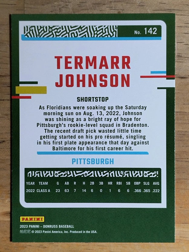 2023 Donruss #142 Termarr Johnson