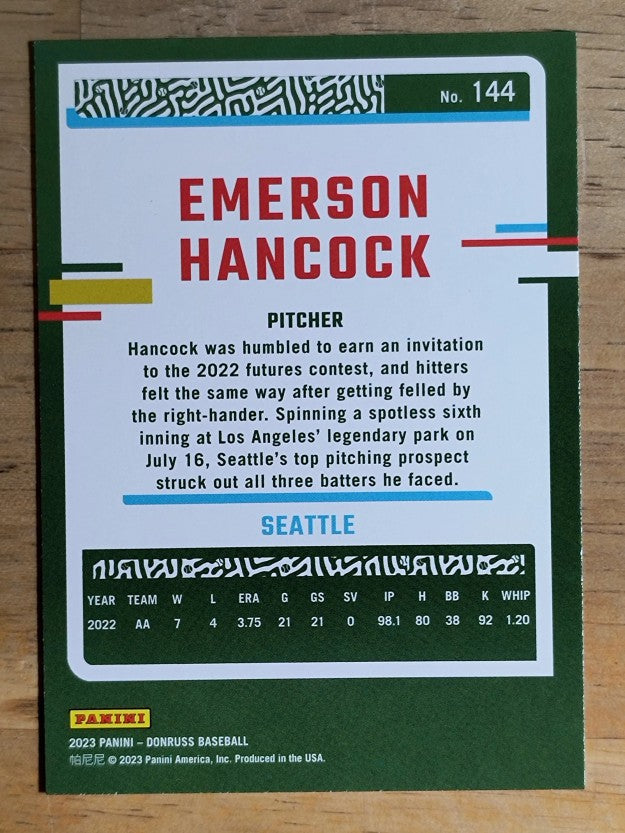 2023 Donruss #144 Emerson Hancock