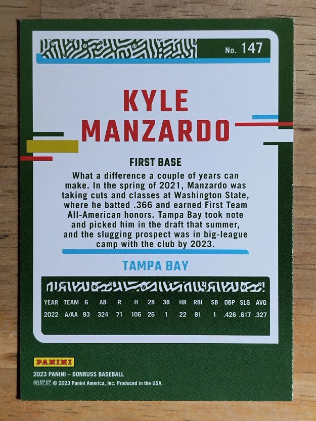 2023 Donruss #147 Kyle Manzardo