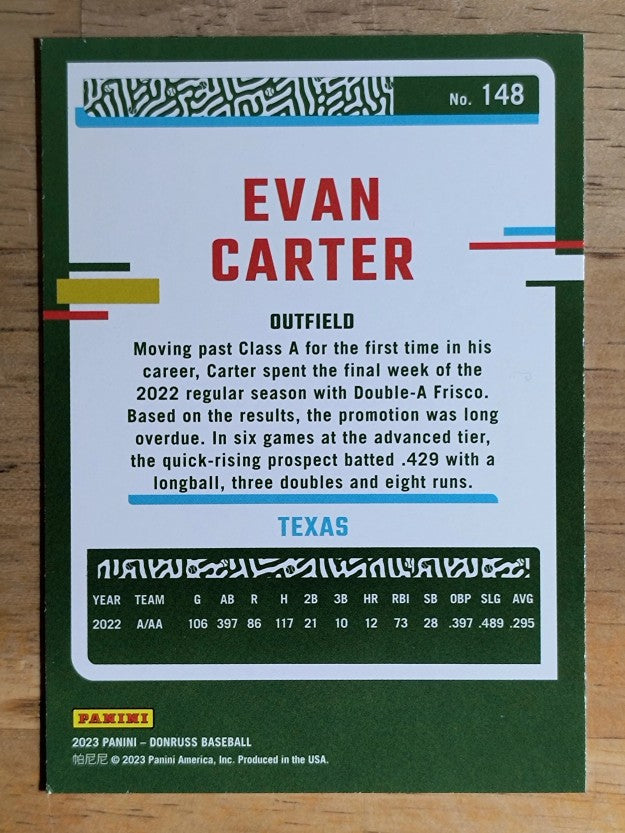2023 Donruss #148 Evan Carter