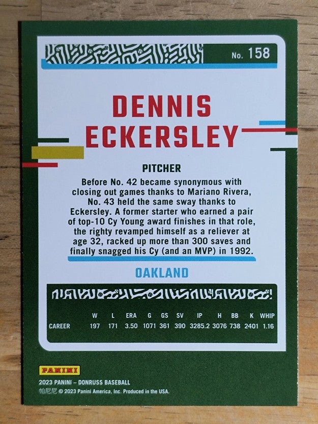 2023 Donruss #158 Dennis Eckersley