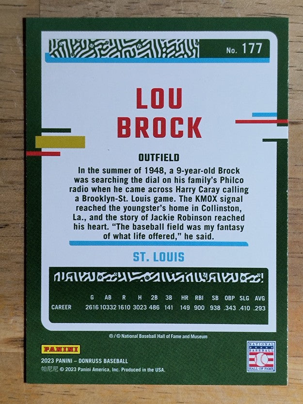 2023 Donruss #177 Lou Brock