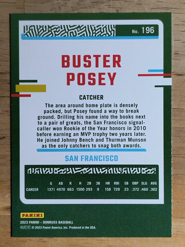 2023 Donruss #196 Buster Posey