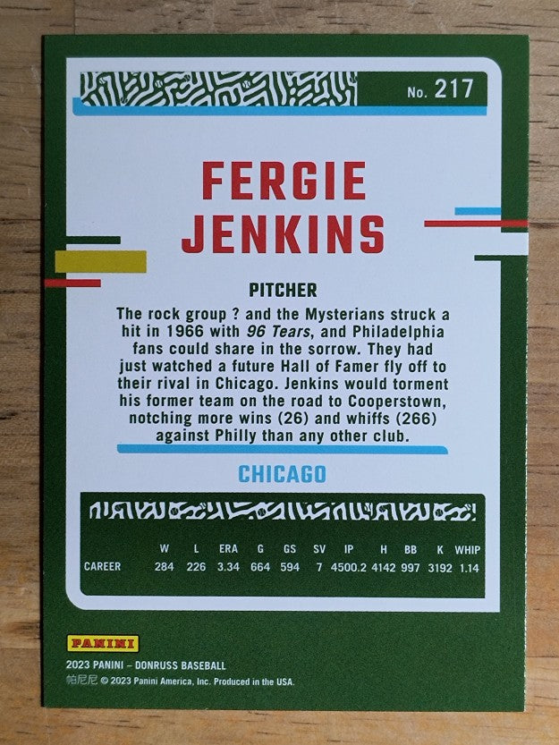 2023 Donruss #217 Fergie Jenkins