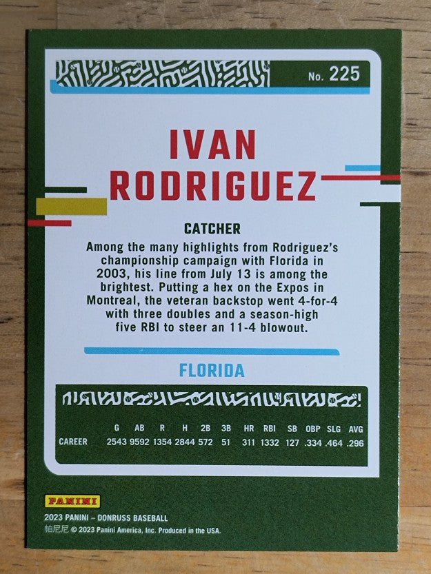 2023 Donruss #225 Ivan Rodriguez