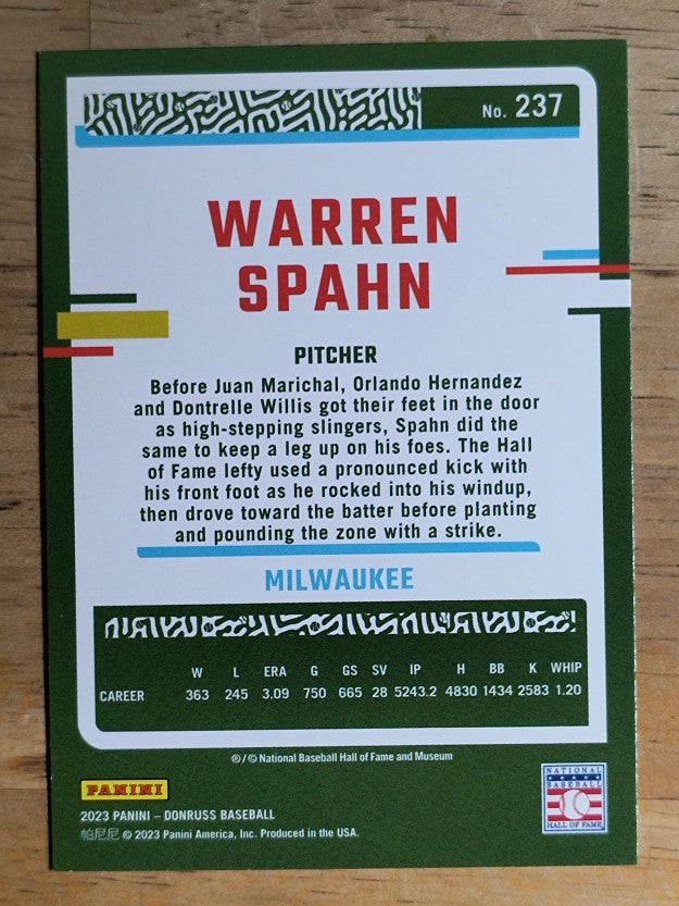 2023 Donruss #237 Warren Spahn