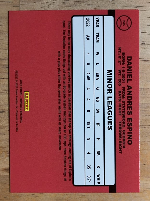 2023 Donruss #245 Daniel Espino RETRO