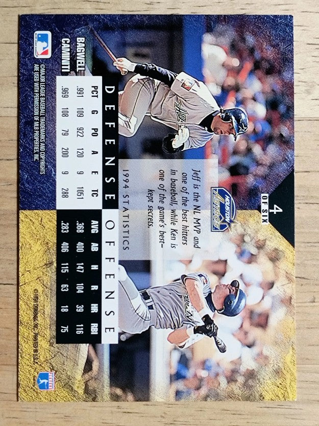 1995 Leaf Cornerstones #4 Jeff Bagwell/Ken Caminiti