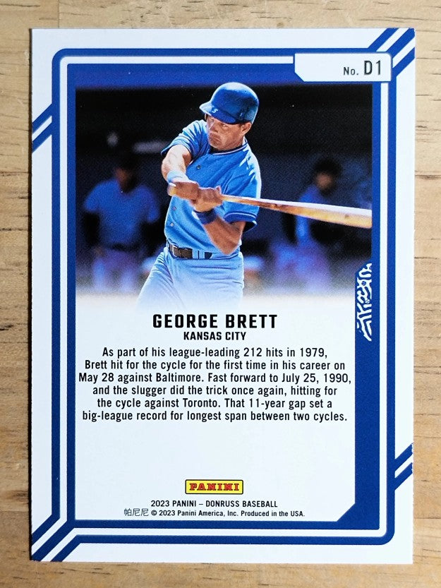 2023 Donruss Dominators Rapture #1 George Brett