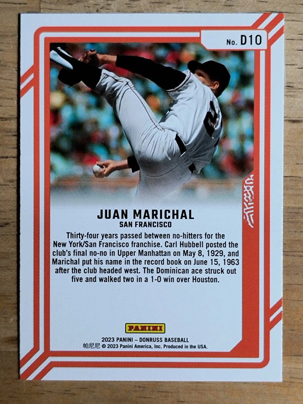 2023 Donruss Dominators Rapture #10 Juan Marichal