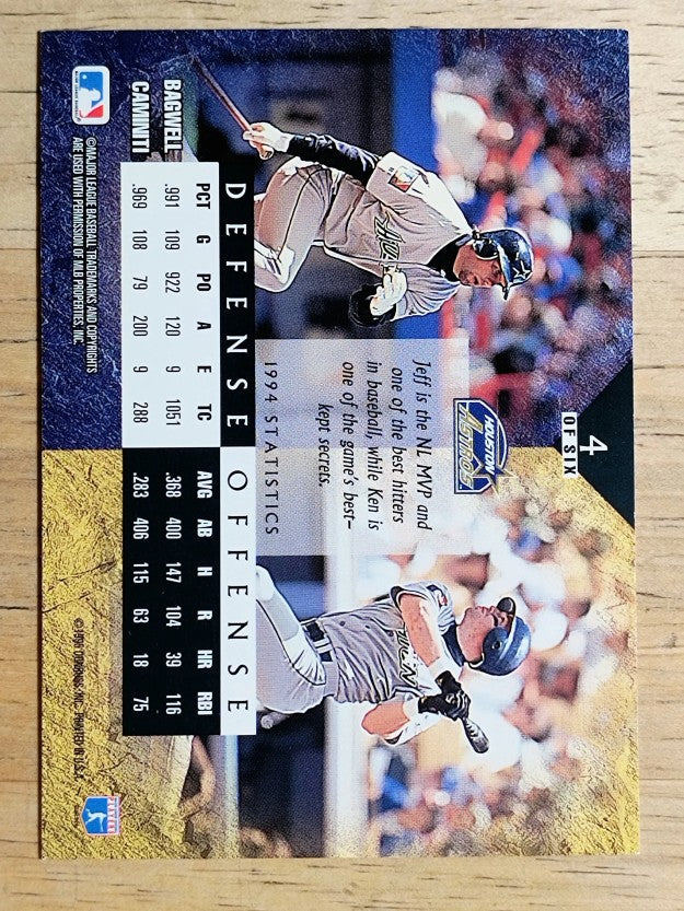1995 Leaf Cornerstones #4 Jeff Bagwell/Ken Caminiti