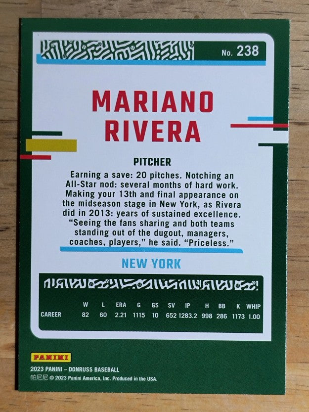2023 Donruss Holo Blue #238 Mariano Rivera