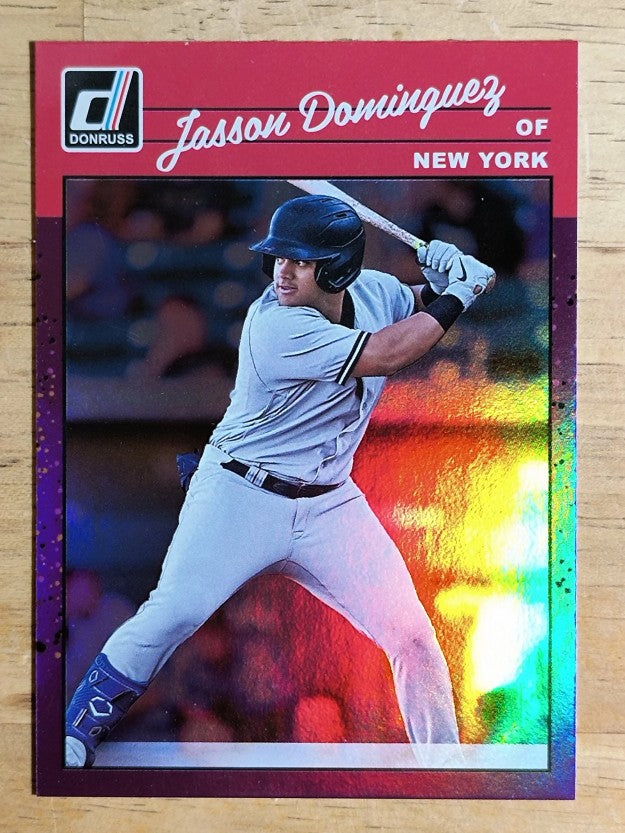 2023 Donruss Holo Purple #253 Jasson Dominguez RETRO