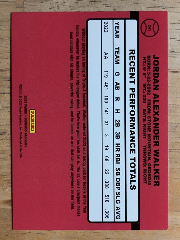 2023 Donruss Retro Variations #241 Jordan Walker