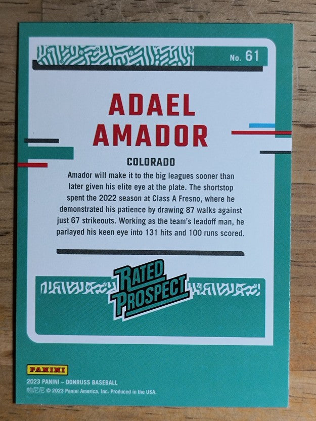 2023 Donruss #61 Adael Amador