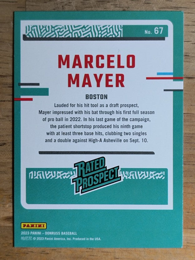2023 Donruss #67 Marcelo Mayer